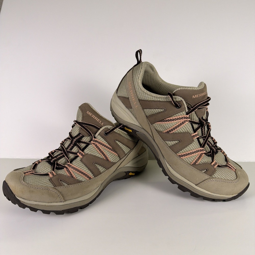 Merrell Shoes Siren Women Sz 10W Siren Moonrock /Peach Hiking Trail Utility